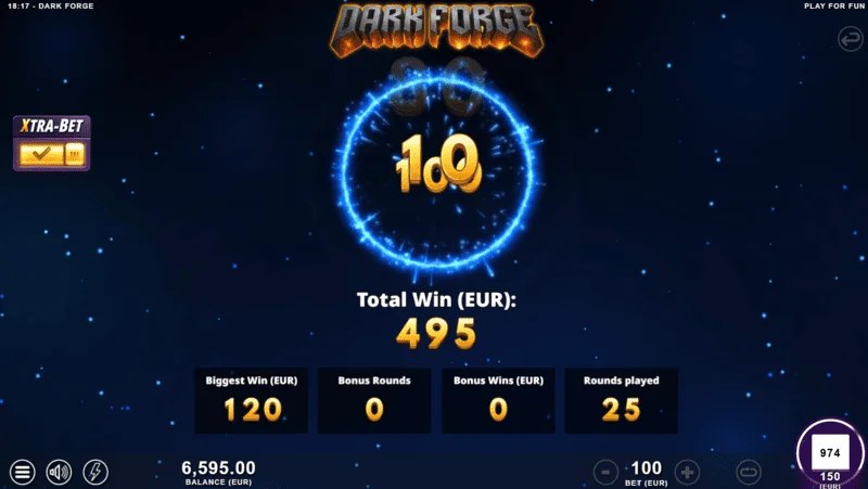 Dark Forge - โหมดโบนัส Super Free Spins ที่มีโทนสีเข้ม